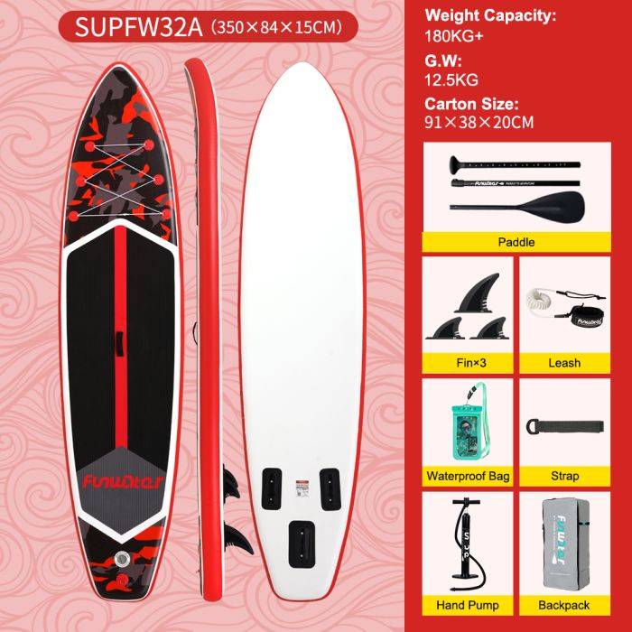 FunWater 350cm Inflatable Stand Up Paddle Board with Adjustable