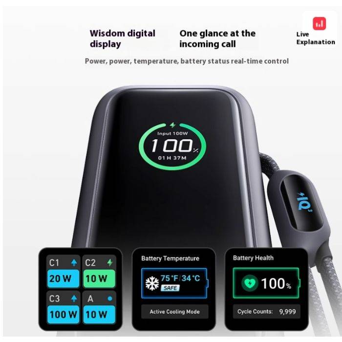 ANKER Power Bank 26000mAh 165W【未使用】 Anker Power Bank with built-in retractable cable Large