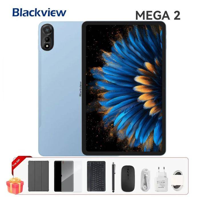 Blackview MEGA 2 4G Smart Tablet Set With Keyboard, Mouse, Stylus, 12'' 2K Display 12GB+24GB RAM 256GB ROM, Android 15 Tablet, 9000mAh