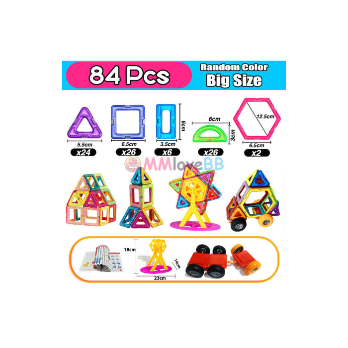 Magnets Toys for Kids Big Size Plus Magnetic Blocks for Children Designer Constructor Set Toys for Boys Building Blocks