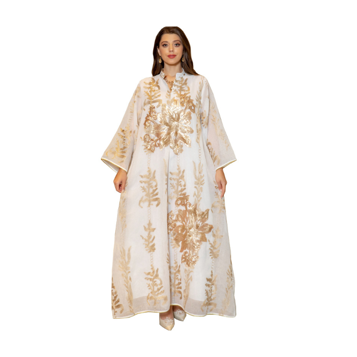 strapless open back dress Modern Embroidered Dress | Modest Elegance for Special Occasions
