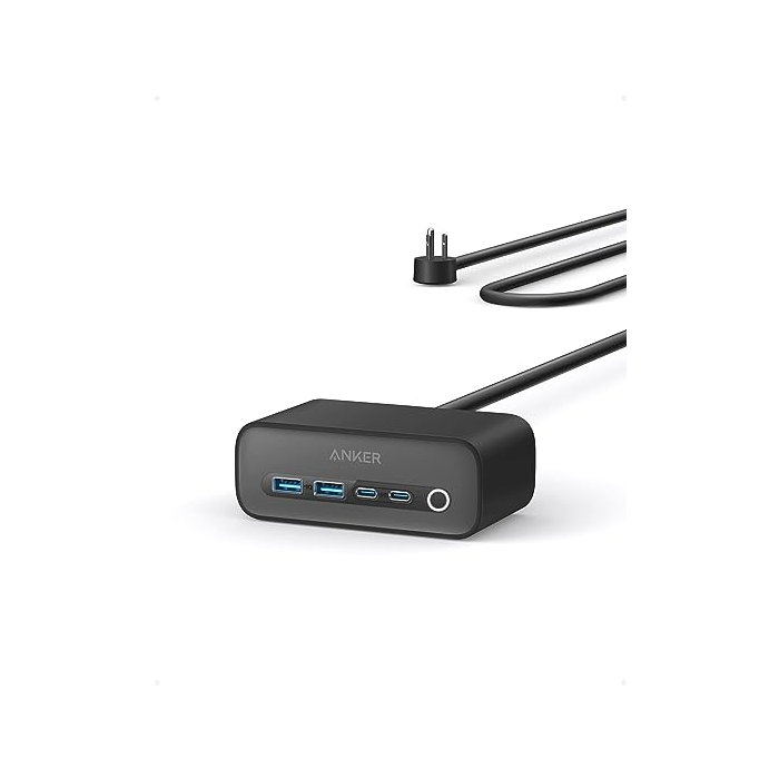 Anker 525 Charging Station, 7-in-1 USB C Power Strip for iphone13/14, 5ft  Extension Cord with 3AC,2USB A,2USB C,Max 65W Power Delivery Desktop  Accessory for MacBook Pro, Home, Office (Phantom Black)