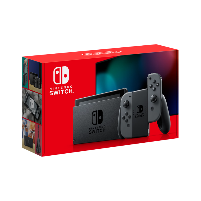 Nintendo Switch with Neon Blue and Neon Red Joy‑Con