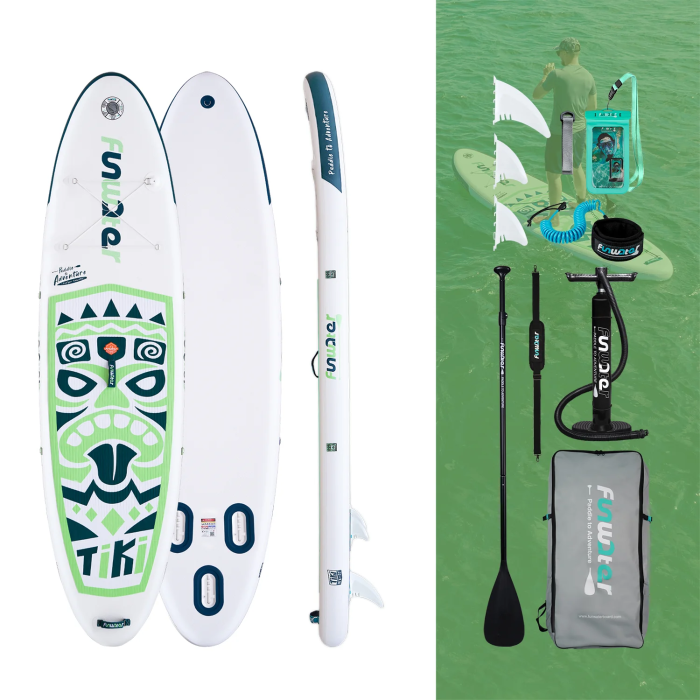 [EU Direct] FunWater Cruise Inflatable Stand Up Paddle Board 335*84*15cm Ultra-Light Surf Sup Board Non-Slip Water Sport Paddling Board with Accessory 【Fsat Delivery and save $30 Off with Exclusive Code】