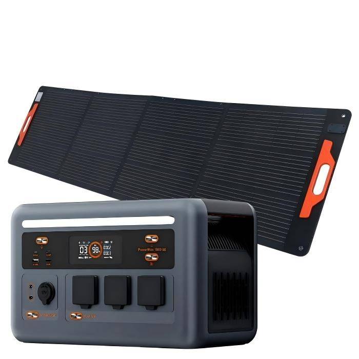 Blackview OSCAL PowerMax 1800 SE (PM1800SE) Hordozható Erőmű 1024 Wh LiFePO4, 1800 W névleges / 3600 W csúcsteljesítmény, 800 W napelemes és 700 W AC gyorstöltés, 10 kimenet, opcionális PM200 Pro napelem