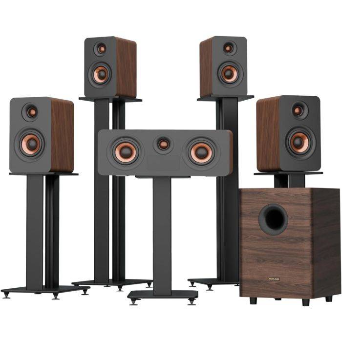 Hiwill-Audio M514 Flagship Real 5.1.4 HiFi Soundbar TV-hez Dolby Atmos-szal, 900 W-os házimozi surround hangrendszerrel, center hangszóróval 4 surround hangszóróval, 25 Hz-es mélynyomóval, HiFi Crossoverrel, eARC-vel