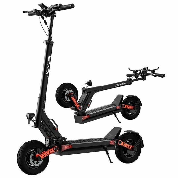 Joyor S10-S-Z Elektromos Roller 10 colos Terepjáró Gumiabroncsokkal, 60V 18Ah Akkumulátorral, Dupla 1000W-os Motorral, 70–85 km Hatótávolsággal, 120 kg Max. Terhelhetőséggel, Dupla Hidraulikus Tárcsafékekkel, Lengéscsillapítókkal, Irányjelzőkkel, Oko