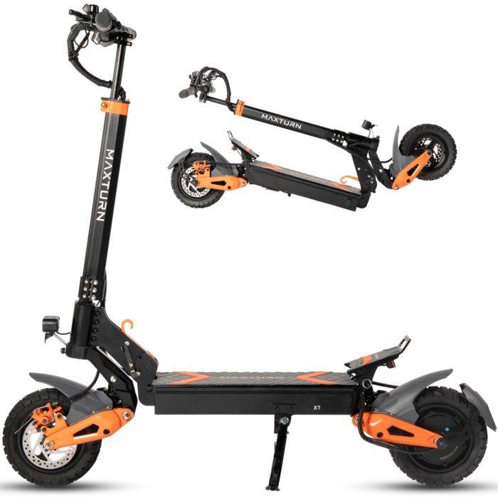 Maxturn X1 Felnőtt Városi Ingázó Elektromos Roller Felnőtt 1000W Motor 48V 15.6AH Összecsukható E-roller 10” Terepjáró Gumiabroncsok