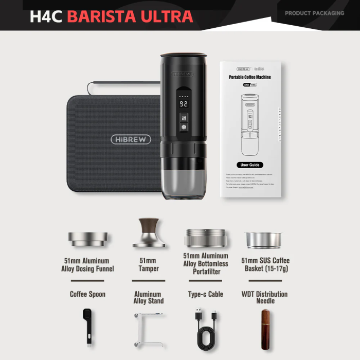 HiBREW H4C – Portable Espresso Maker with Detachable Battery 【2025 New Arrival & Get Discount : $20 Off】