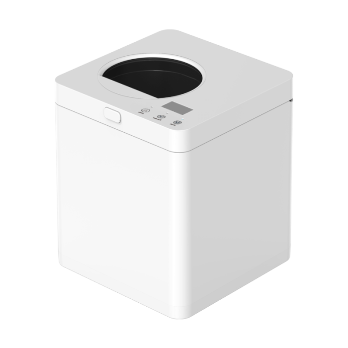 BEECO HQD-260-Plus konyhai komposztáló, 2,5 literes űrtartalom, hulladékot természetes trágyává alakít, beépített UVC gyermekzáras LCD kijelzővel