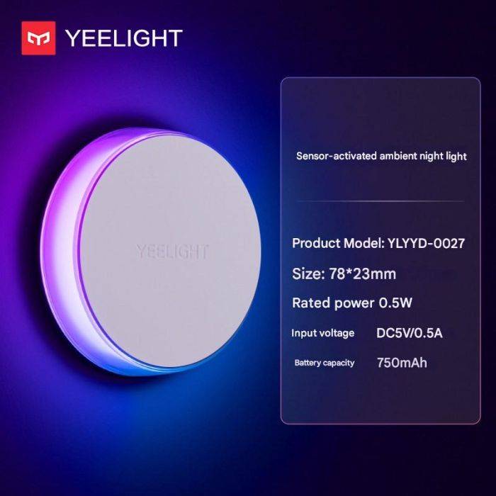 Yeelight RGB éjszakai fény, mágneses, fényérzékelős és mozgásérzékelős hangulatlámpa hálószobákba, folyosókra és éjjeliszekrényekre