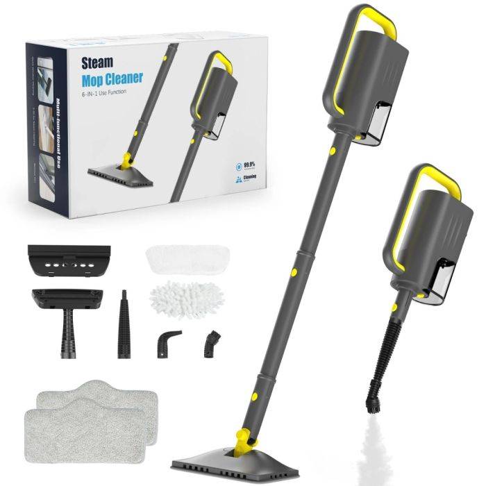 [EU Direct] Teendow SC-05 6 az 1-ben gőzfelmosó, 1300 W-os kézi gőztisztító otthoni irodába, 350 ml-es tartály, 20 másodperces gyorsfűtés, 2 állítható üzemmód, 30 perces üzemidő