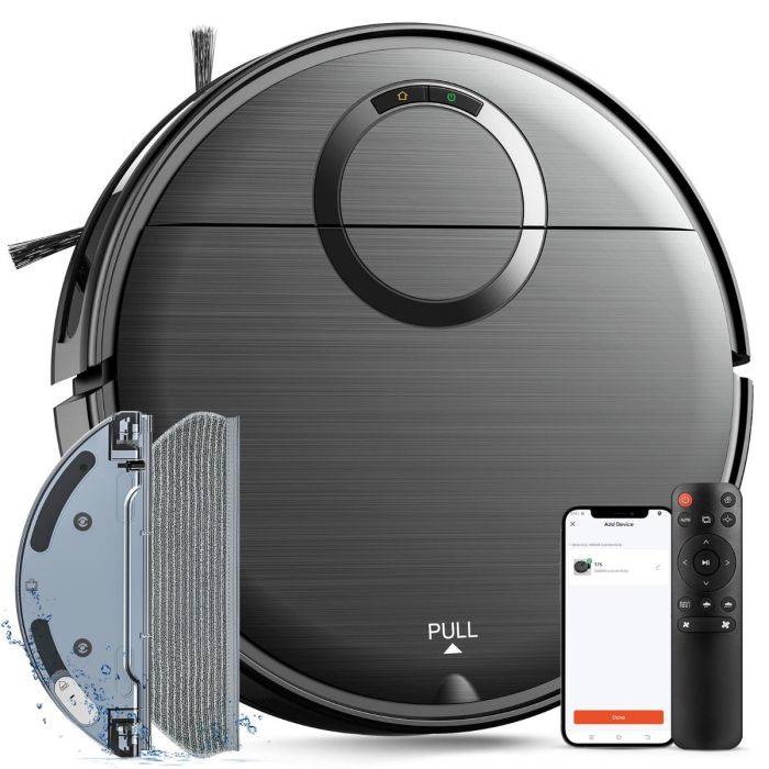 Teendow T7S 2-in-1 Robot Vacuum and Mop 2000Pa Strong Suction, Smart App/Remote/Voice Control (Alexa & Google Assistant), 180 Mins Runtime, Self-Charging Robotic Vacuum Cleaner