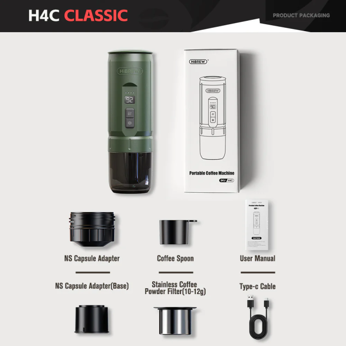 HiBREW H10A 20-Bar Semi-Automatic Espresso Machine | Adjustable Temperature, 58mm Portafilter, Hot & Cold Coffee Maker with Metal Body | Yellow 【EU Stock – Ships Immediately & $70 Off with Exclusive Code】