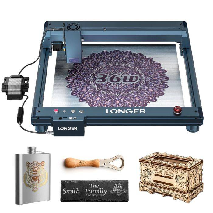 Longer laser B1 20 W laser engraving cutter, 6-core laser head, 33-36 W output power, 450 x 440 mm engraving area. 【EU Stock – Ships Immediately & Get $30 OFF】