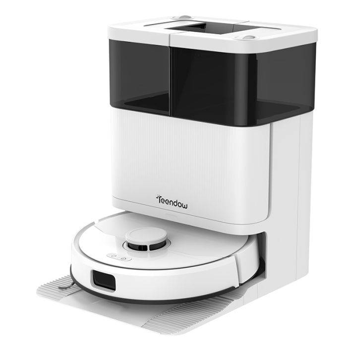 [EU Direct] Teendow D63S Ultra Robot Porszívó és Felmosó, 10000Pa Erős Szívás, Széltisztítás, Automatikus Felmosás és Szárítás, Önürítő Állomás