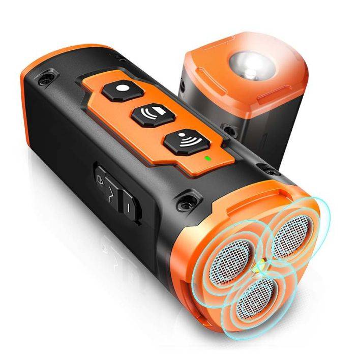 2023 new dog repeller ultrasonic three head sonic anti barking device torch dog repellent magic weapon