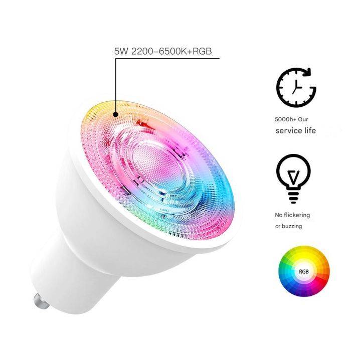 Tuya Zigbee Smart Home LED Spotlight RGBCW