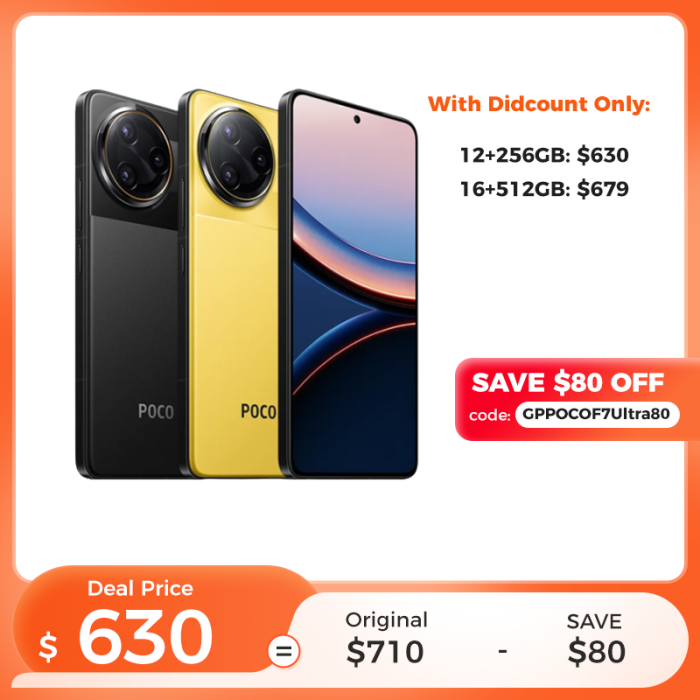 【新品未開封】POCO F7 Ultra Black 12/256GB Xiaomi Poco F7 Ultra 5G 256GB ROM 12GB RAM Dual sim GSM