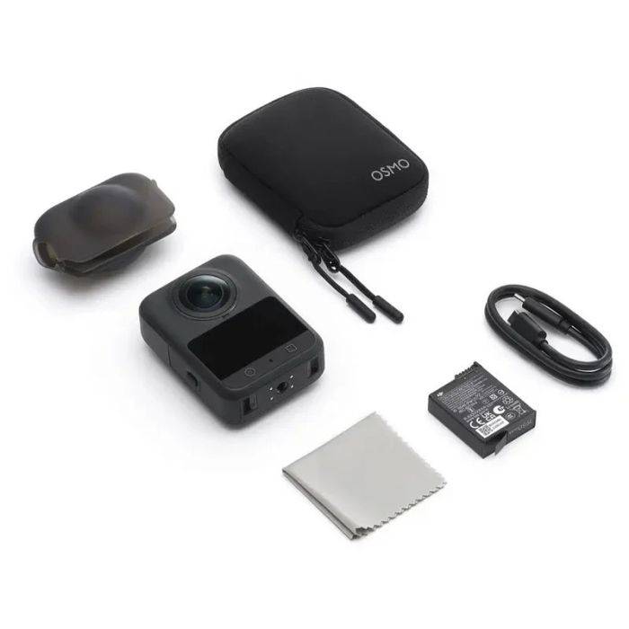 DJI Osmo 360 kamera 1 hüvelykes 360°-os képalkotás Natív 8K 360°-os videó 4K/120fps és 170°-os Boost videó 120MP 360°-os fotó