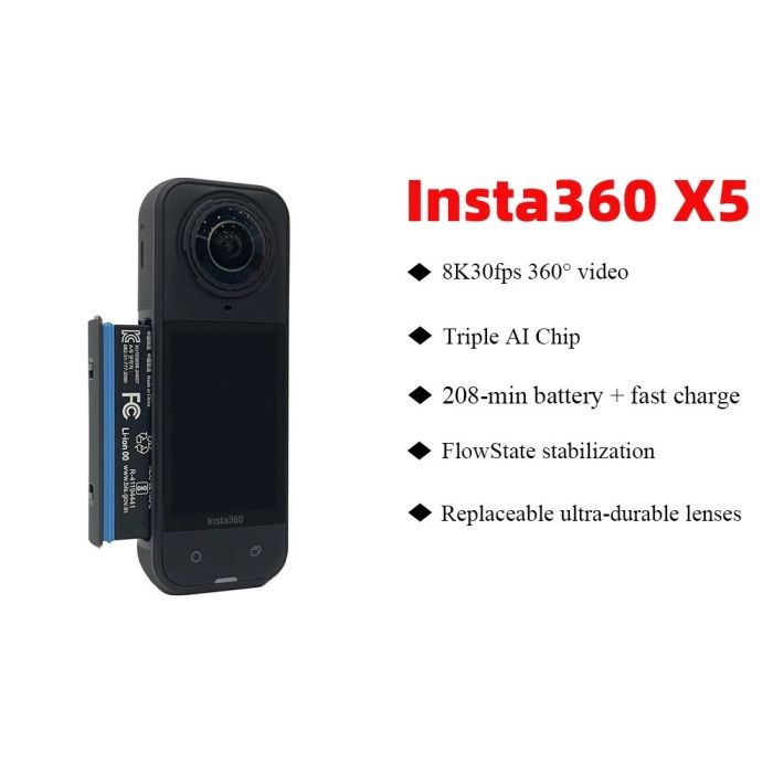 Insta360 X5 8K VR 360° Sports Action Camera | Waterproof to 15m