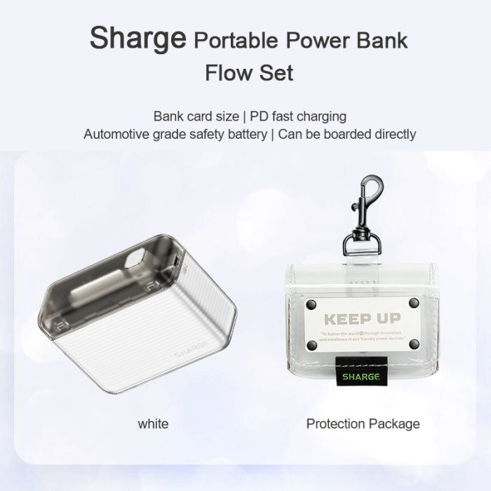 Xiaomi Youpin Sharge 20W portable power bank 10000mAh white + free transparent storage bag