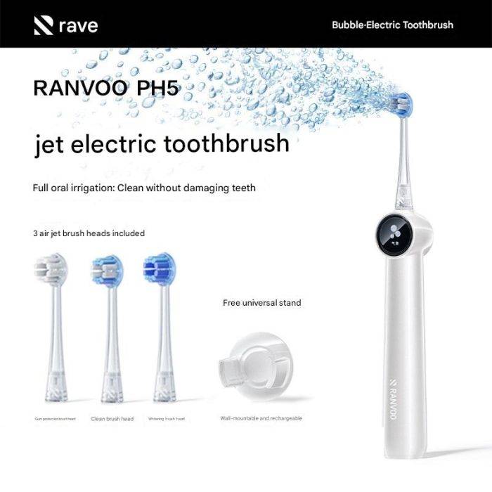 RANVOO új PH5 Air Jet elektromos fogkefe ajándékkészlet