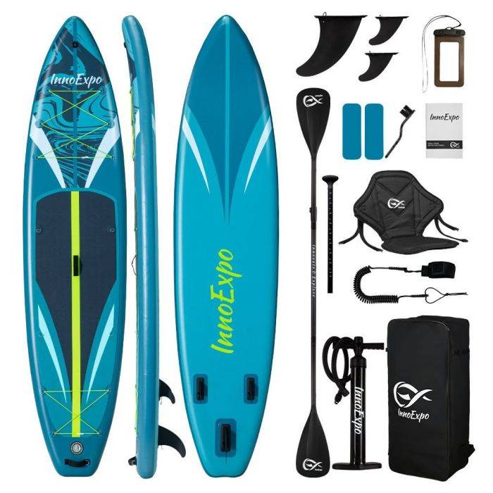 [EU Direct] InnoExpo 350*83*15cm Álló deszka Felfújható szörfdeszka Szörf SUP deszka Csúszásmentes vízi sport eveződeszka kiegészítőkkel