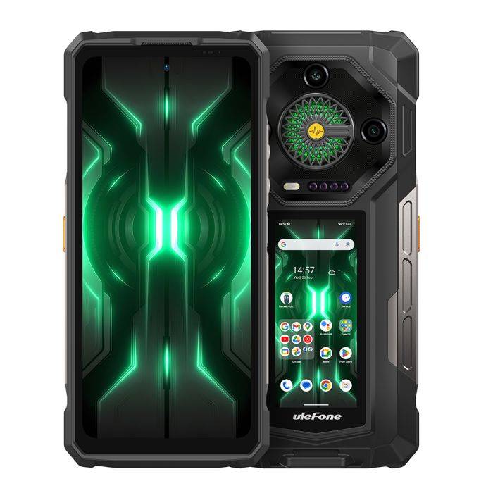 Ulefone Armor 33 Pro Rugged Smartphone 5G Dual Screen 6.95" 120Hz 16GB+512GB 25500mAh Battery 66W 64MP Night Vision NFC 【2025 New Arrival & Get Discount : $50 Off】