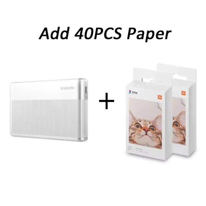 Global Version Xiaomi Mi Portable Photo Printer 1S Bluetooth 5.2 ZINK Inkless Technology Wireless Printing 8 Filters Mi Home add 40PCS Paper 【Extra $20 Off with Code】