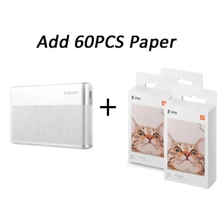 Global Version Xiaomi Mi Portable Photo Printer 1S Bluetooth 5.2 ZINK Inkless Technology Wireless Printing 8 Filters Mi Home add 60PCS Paper 【Extra $20 Off with Code】