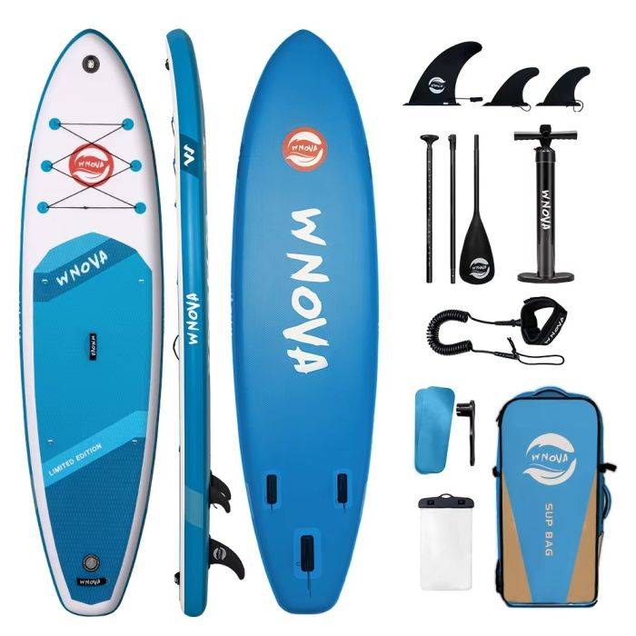 InnoExpo Felfújható Álló SUP Deszkák 335*86*15 CM Prémium Kiegészítőkkel, Széles, Stabil SUP Deszka Kialakítás, Csúszásmentes Kényelmes Felfekvőfelület Fiataloknak és Felnőtteknek W020/W021/W022/W023