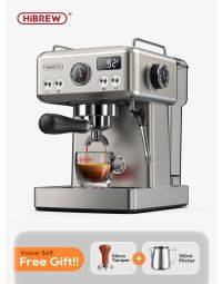 HiBREW H10A 20-Bar Semi-Automatic Espresso Machine | Adjustable Temperature, 58mm Portafilter, Hot & Cold Coffee Maker with Metal Body