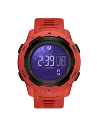 Sanda 2145 Calorie Pedometer Alarm Clock Waterproof Multifunctional Hiking Sports Shockproof Smart Watch-Red