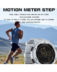 Sanda 2145 Calorie Pedometer Alarm Clock Waterproof Multifunctional Hiking Sports Shockproof Smart Watch-Gray