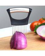 Stainless Steel Onion Fork Holder Pin Kitchen Vegetable Slicing Aid
