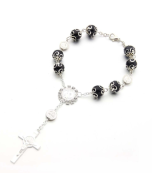 10MM Glass Pearl Beaded Bracelet with Torus