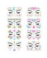 Hot Selling Music Festival Fluorescent Face Sticker Waterproof Nightclub Makeup Ball Neon Shining Tattoo Sticker