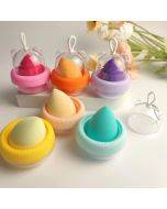 Air cushion dry and wet dual-use hook storage box bear egg box beauty egg
