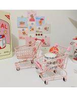 Toy Store Shopping Cart Doll Accessories Pretend Role Play House Mini Toy Doll Stroller for Kids Children Role Play Game