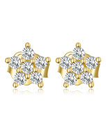 S925 Sterling Silver Mini Flower Ear Stud Women Earrings