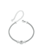 S925 Sterling Silver Woven Lucky Red Rope Mosang Stone Bracelet (MSB014)