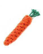 Carrot Dog Toys Teething Cotton Rope Sturdy And Bite Resistant Hand-Woven Pet Supplies, Size: 19x3cm