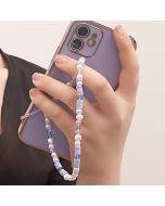 Beaded mobile phone chain purple mobile phone pendant rope mobile phone chain pendant