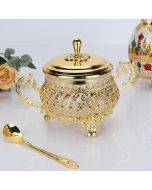 Luxury kitchen supplies seasoning bottle glass spice jar seasoning sugar jar spice box spice bottle