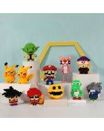 Compatible with Lego miniature small particles assembled in series building block puzzle children's educational toys wholesale street stall night market