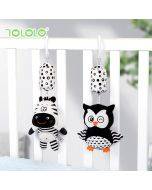 TOLOLO newborn visual training black and white rattles bedbells cartoon animal wind chimes charm hanging ornaments