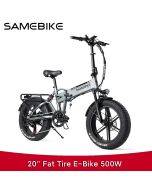 Samebike XWLX09 Opvouwbare Elektrische Fiets 500W 48V 10Ah SHIMANO7Speed Verstelbare 20 "Aluminium Full Suspension Mtb Ebike