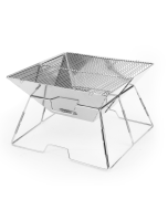 3-4 Person Outdoor Barbecue Grill Folding Stainless Steel Portable Woodstove Grill