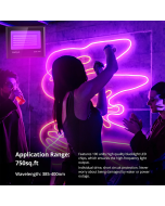 2 Pack 50W UV Black Lights, Gohyo 100 LEDs Blacklight Flood Light IP66 Waterproof Blacklight for Glow Party, Bar, Body Painting, Halloween, Stage